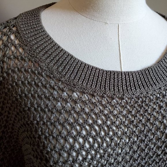 Uniqlo open knit dolman 3/4 sleeve sweater Small - Picture 4 of 13